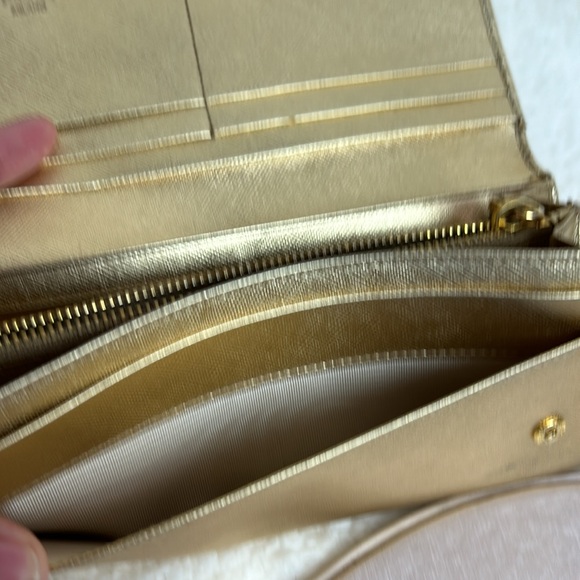 Gold Prada Wallet with identification card newly added to our boutique - Picture 9 of 10